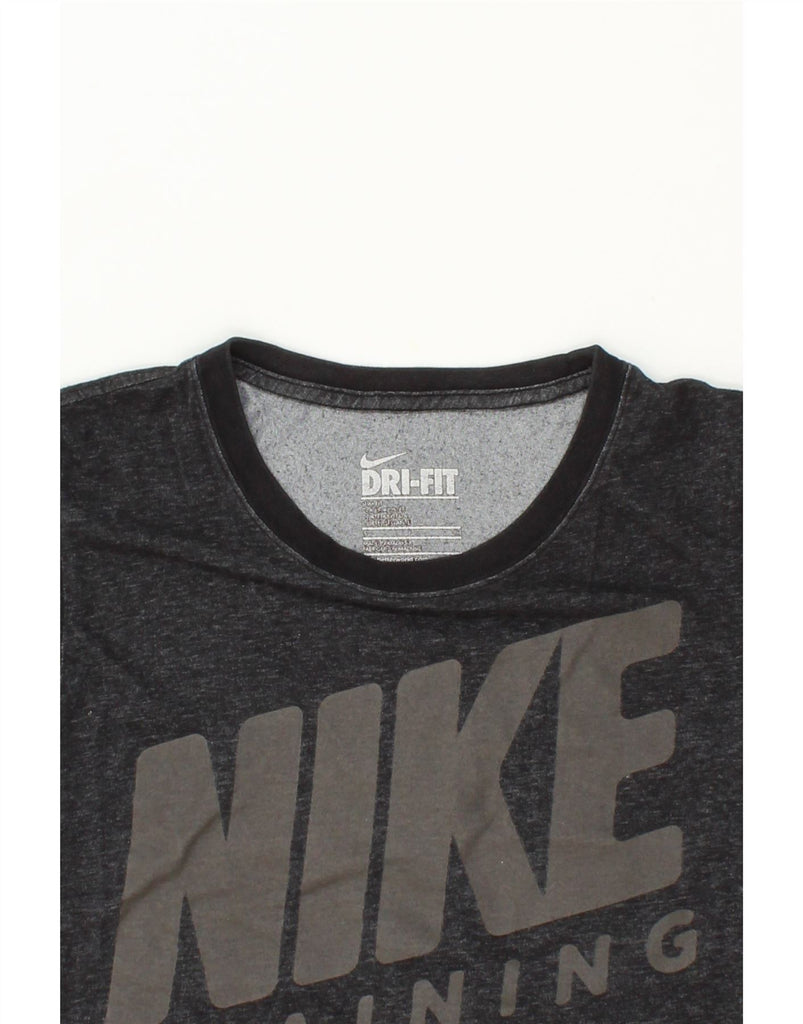 NIKE Mens Dri Fit Graphic T-Shirt Top UK 10 Small Black Cotton Vintage Nike and Second-Hand Nike from Messina Hembry 