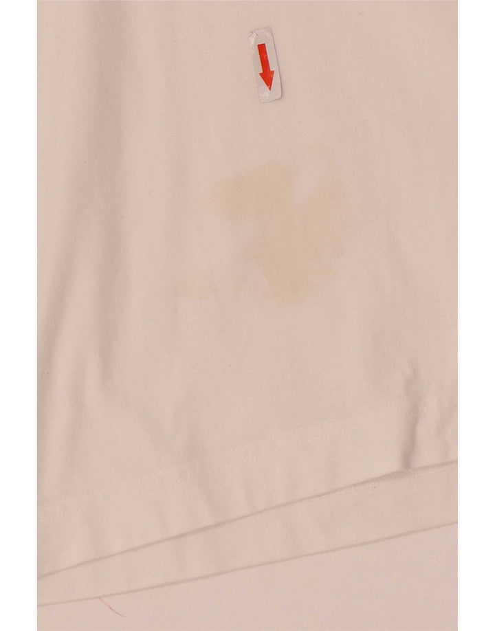 Kappa Mens Graphic Polo Shirt Large White Colourblock Cotton