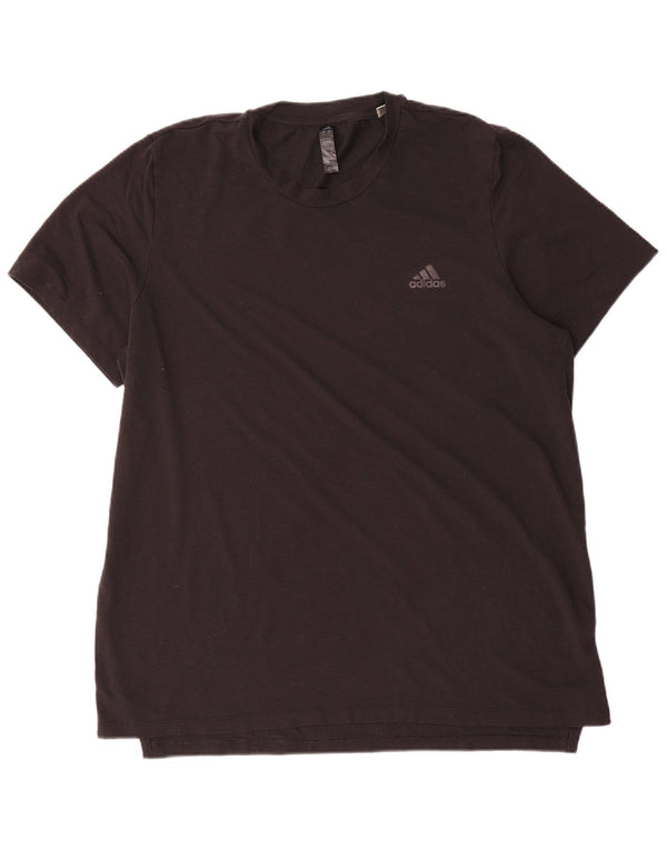 Adidas Mens Short Sleeve T-Shirt Top XL Black Polyester