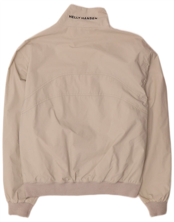 Helly Hansen Mens Bomber Jacket UK 38 Medium Beige Nylon