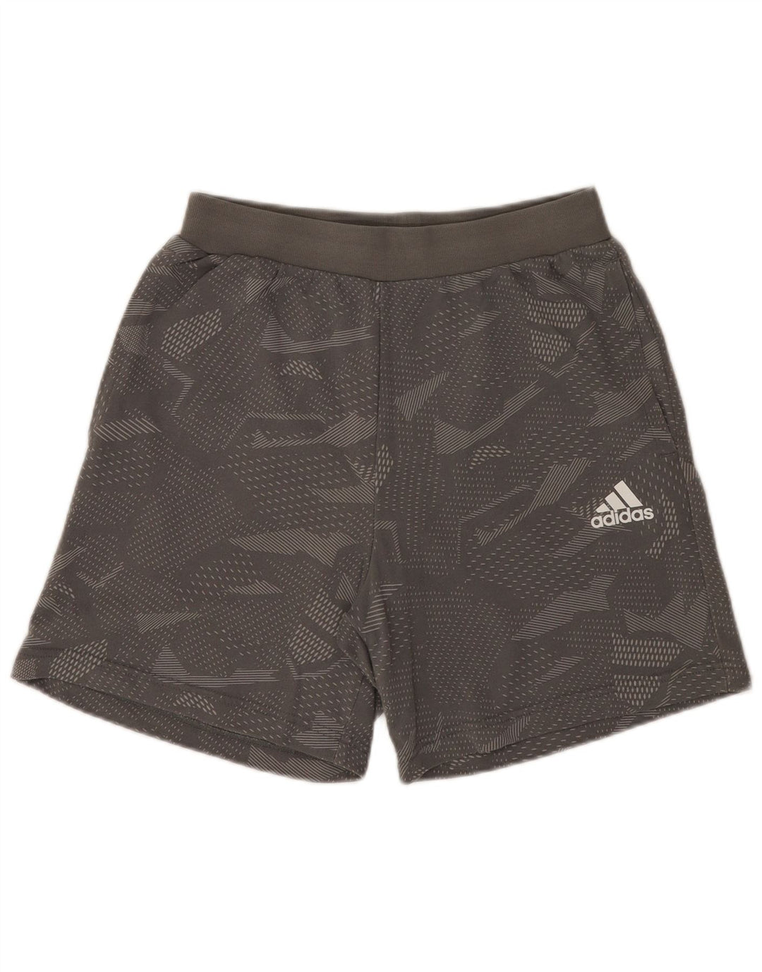 Adidas Mens Sport Shorts Medium  Grey Geometric Cotton