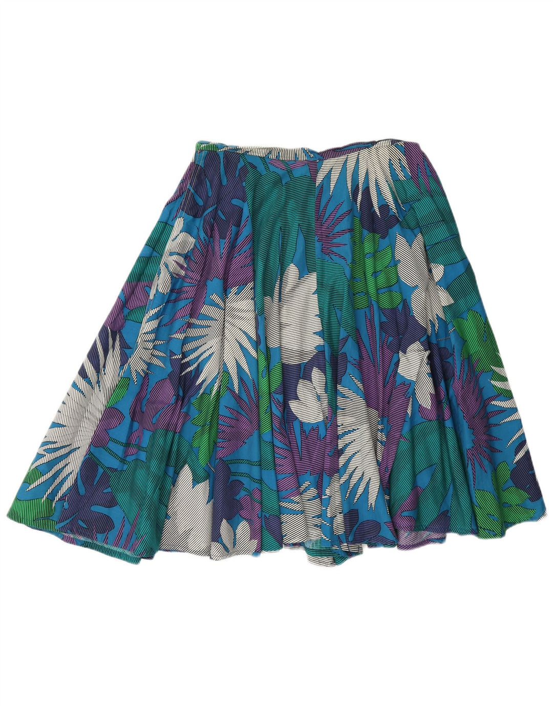 Vintage Womens Cullotes Casual Shorts W30  Medium Blue Floral