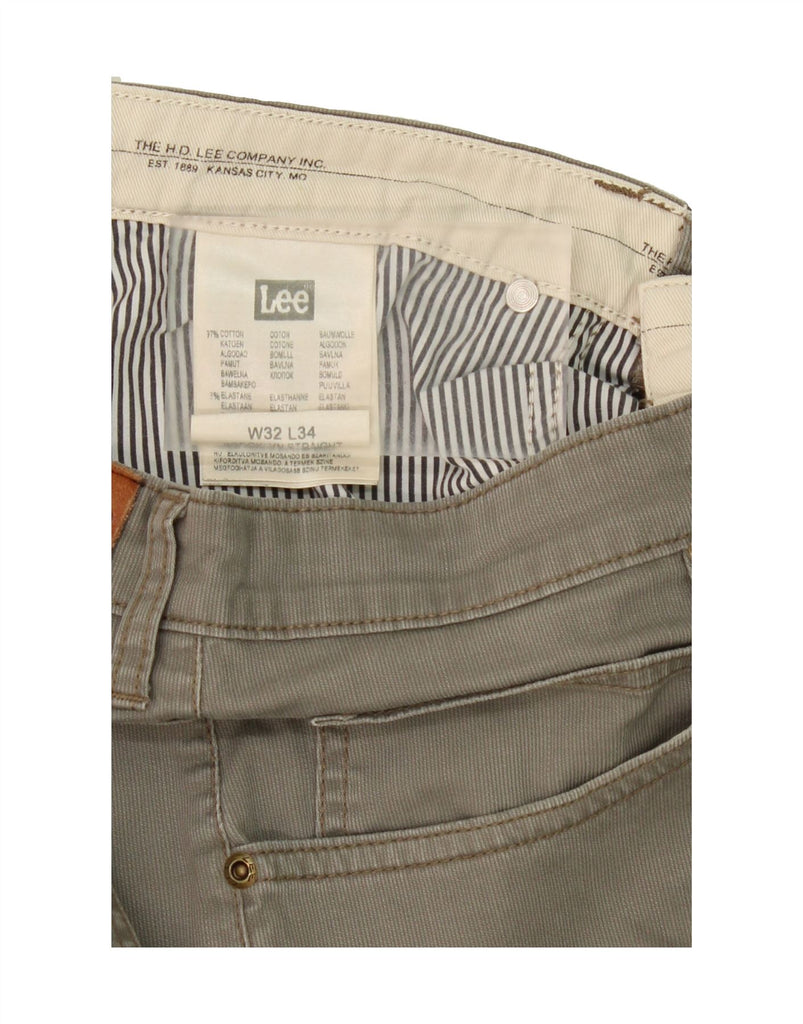 LEE Mens Straight Casual Trousers W32 L34 Grey Cotton Vintage Lee and Second-Hand Lee from Messina Hembry 