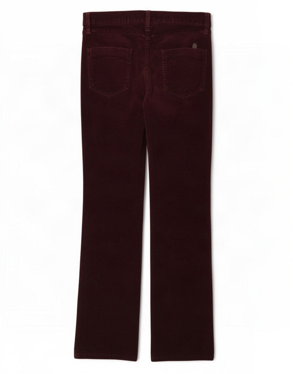 Marks & Spencer Womens Bootcut Corduroy Trousers UK 10 Small W28 L31 Purple