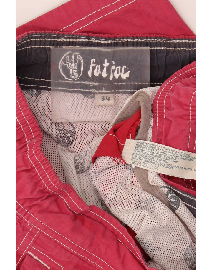 Fat Face Mens Swimming Shorts Large Red Cotton