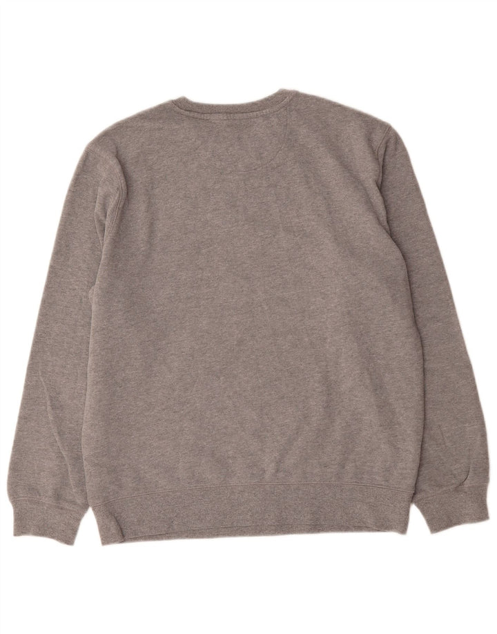 Dkny Mens Graphic Sweatshirt Jumper Medium Grey Flecked Cotton