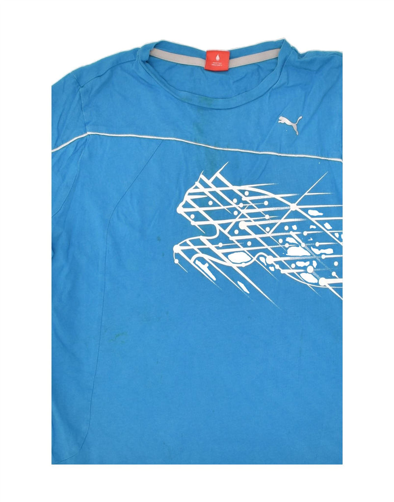 PUMA Boys Graphic T-Shirt Top 11-12 Years Blue | Vintage Puma | Thrift | Second-Hand Puma | Used Clothing | Messina Hembry 