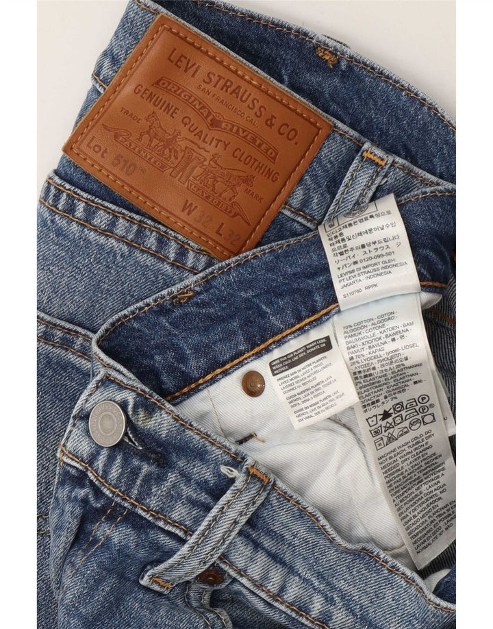 Levi's Womens 510 Skinny Jeans W32 L32 Blue Cotton