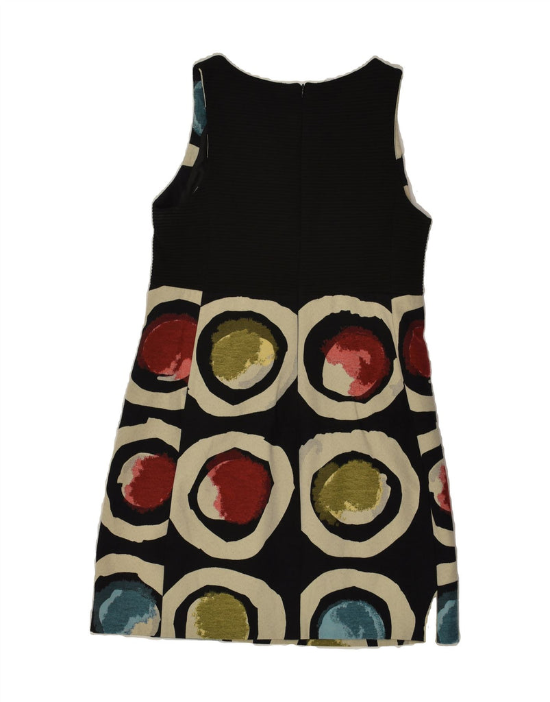 DESIGUAL Womens Sleeveless Basic Dress EU 42 Large Black Geometric Viscose | Vintage Desigual | Thrift | Second-Hand Desigual | Used Clothing | Messina Hembry 