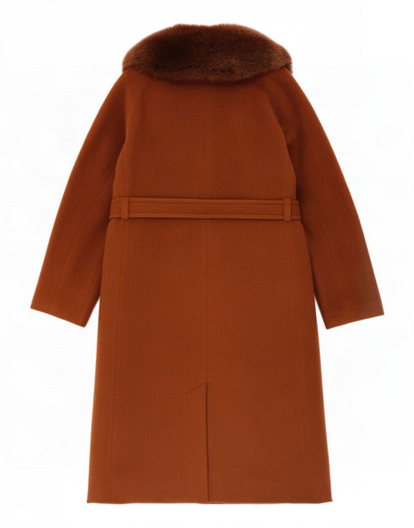 Herno Womens Overcoat EU 50 2XL Brown Mohair