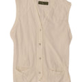 RENE LEZARD Womens Waistcoat UK 12 Medium White Cotton