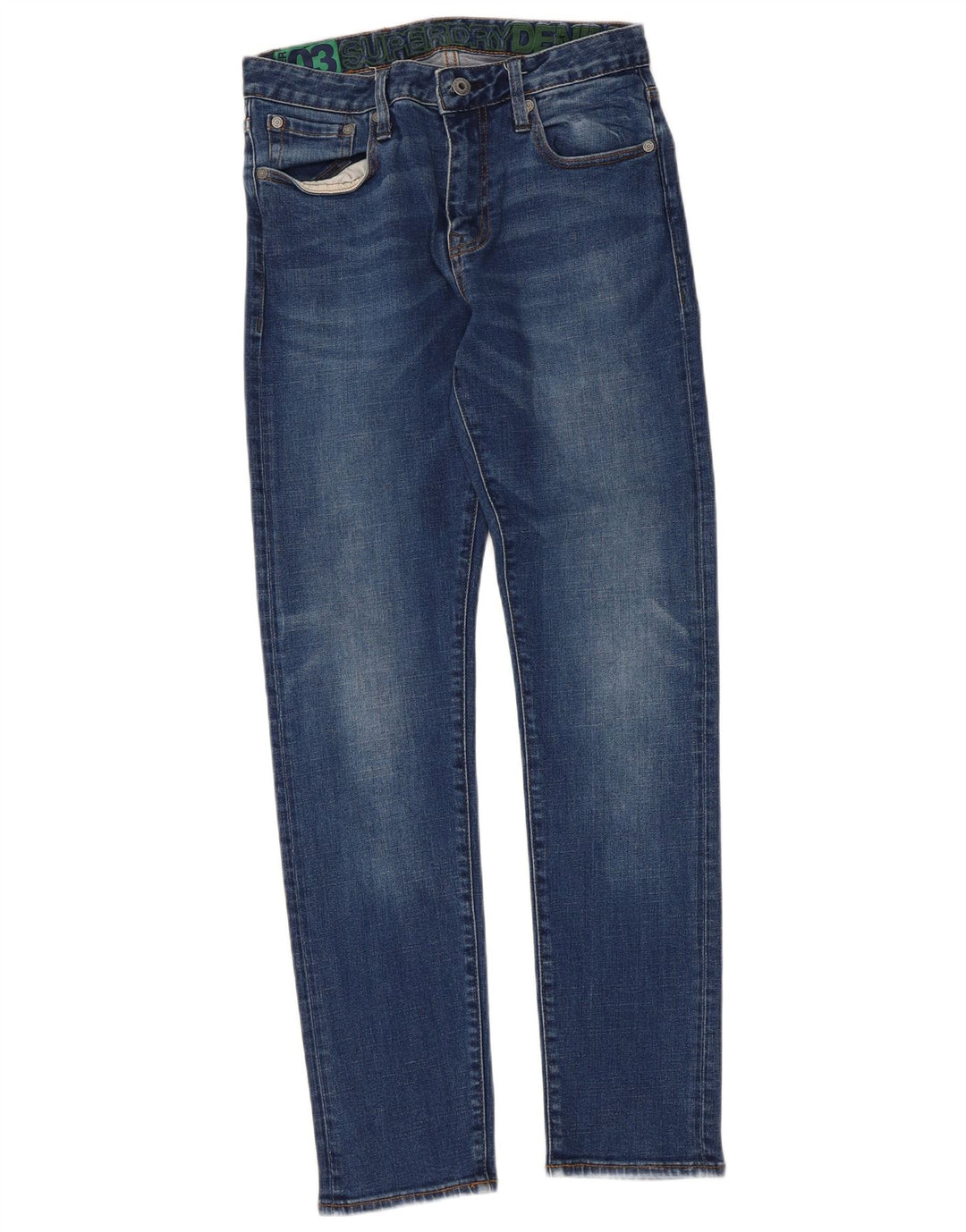 Superdry Womens Slim Jeans W30 L32 Blue Cotton
