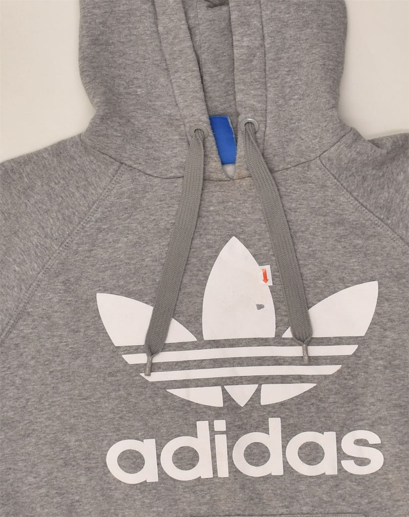 ADIDAS Mens Graphic Hoodie Jumper Small Grey Cotton | Vintage Adidas | Thrift | Second-Hand Adidas | Used Clothing | Messina Hembry 