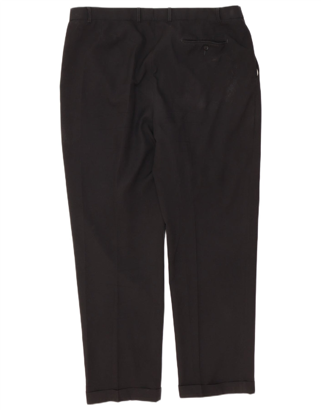 Marks & Spencer Mens Pegged Suit Trousers W40 L33 Black Polyester
