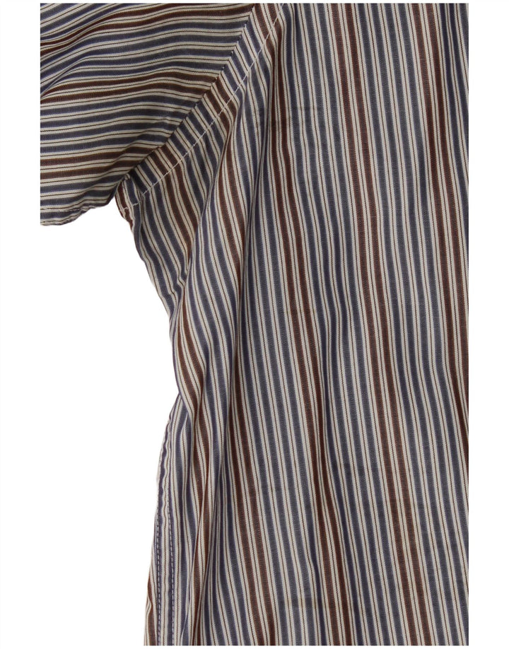 Massimo Dutti Mens Shirt Size 40 Medium Blue Striped