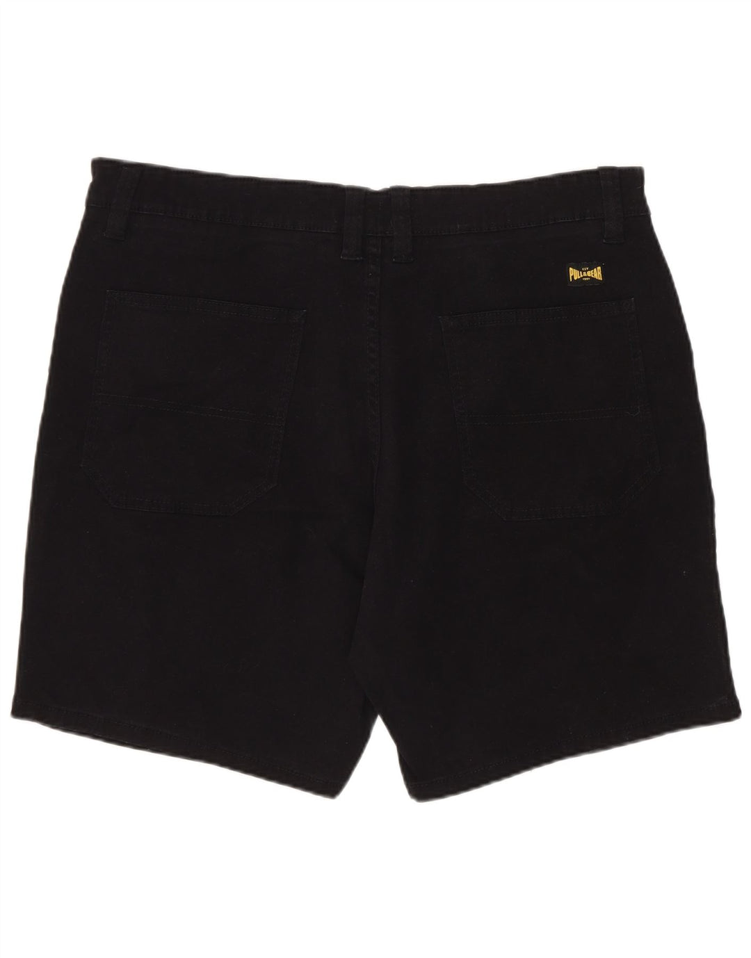 Pull & Bear Mens Denim Shorts EU 44 Large W34 Black Cotton
