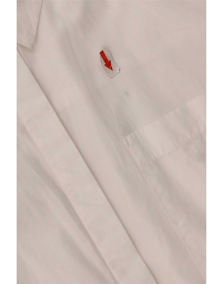 Marks & Spencer Womens Autograph Shirt Blouse UK 12 Medium White Cotton