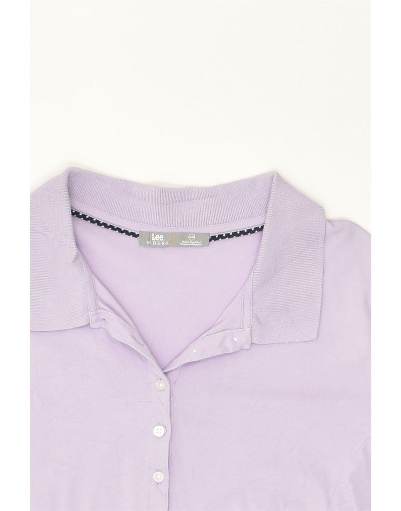 LEE Womens Riders Polo Shirt UK 20 2XL Purple Cotton | Vintage Lee | Thrift | Second-Hand Lee | Used Clothing | Messina Hembry 