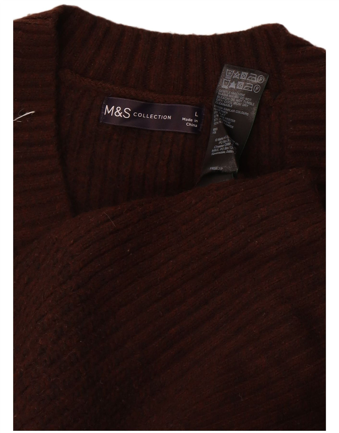 Marks & Spencer Womens Vest Tank Top UK 16 Large Brown Polyester