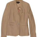 MASSIMO DUTTI Womens 1 Button Blazer Jacket EU 36 XS Beige Viscose