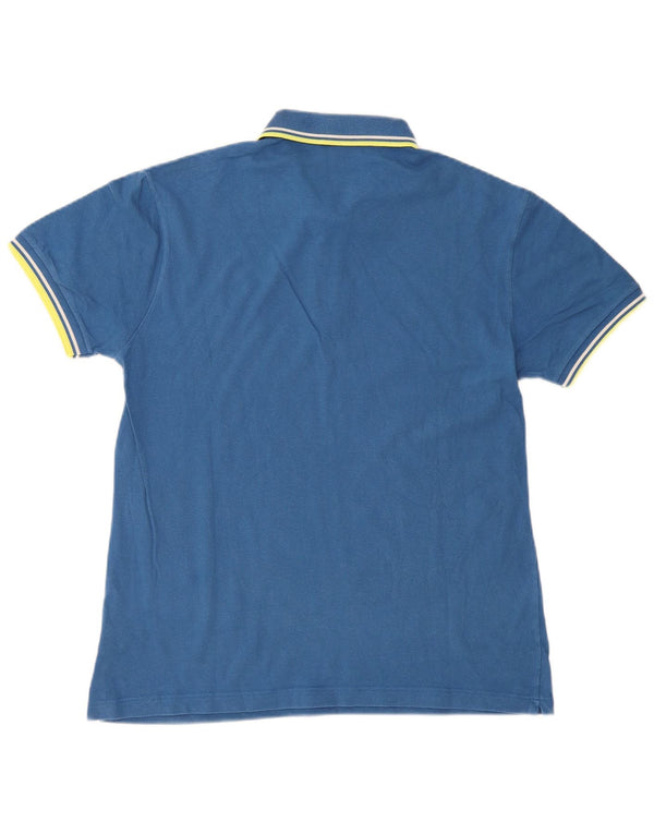 Fred Perry Mens Light and Stretch Polo Shirt Large Blue Cotton