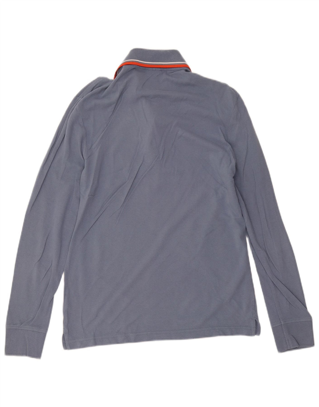 Diadora Mens Long Sleeve Polo Shirt Small Blue Cotton