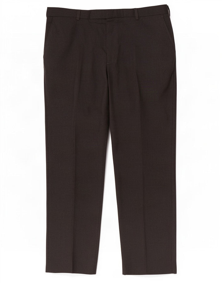 Marks & Spencer Mens Straight Suit Trousers W42 L33 Black Polyester