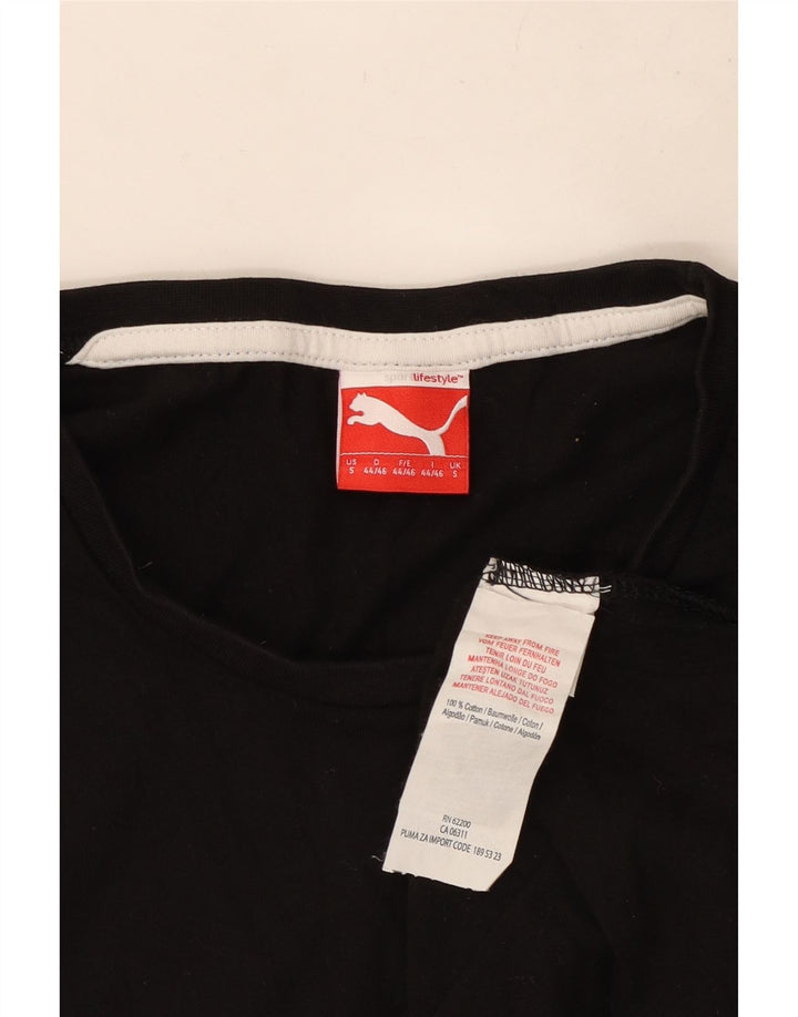 Puma Mens Graphic T-Shirt Top Small Black Cotton