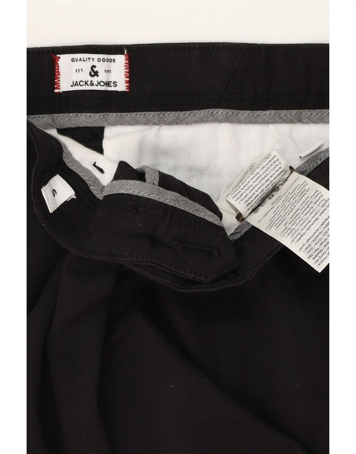 Jack & Jones Mens Chino Shorts Small W29  Black Cotton