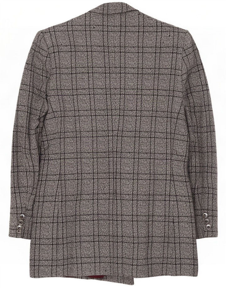 Evan Picone Womens Petites Blazer Jacket UK 8 Small Blue Check