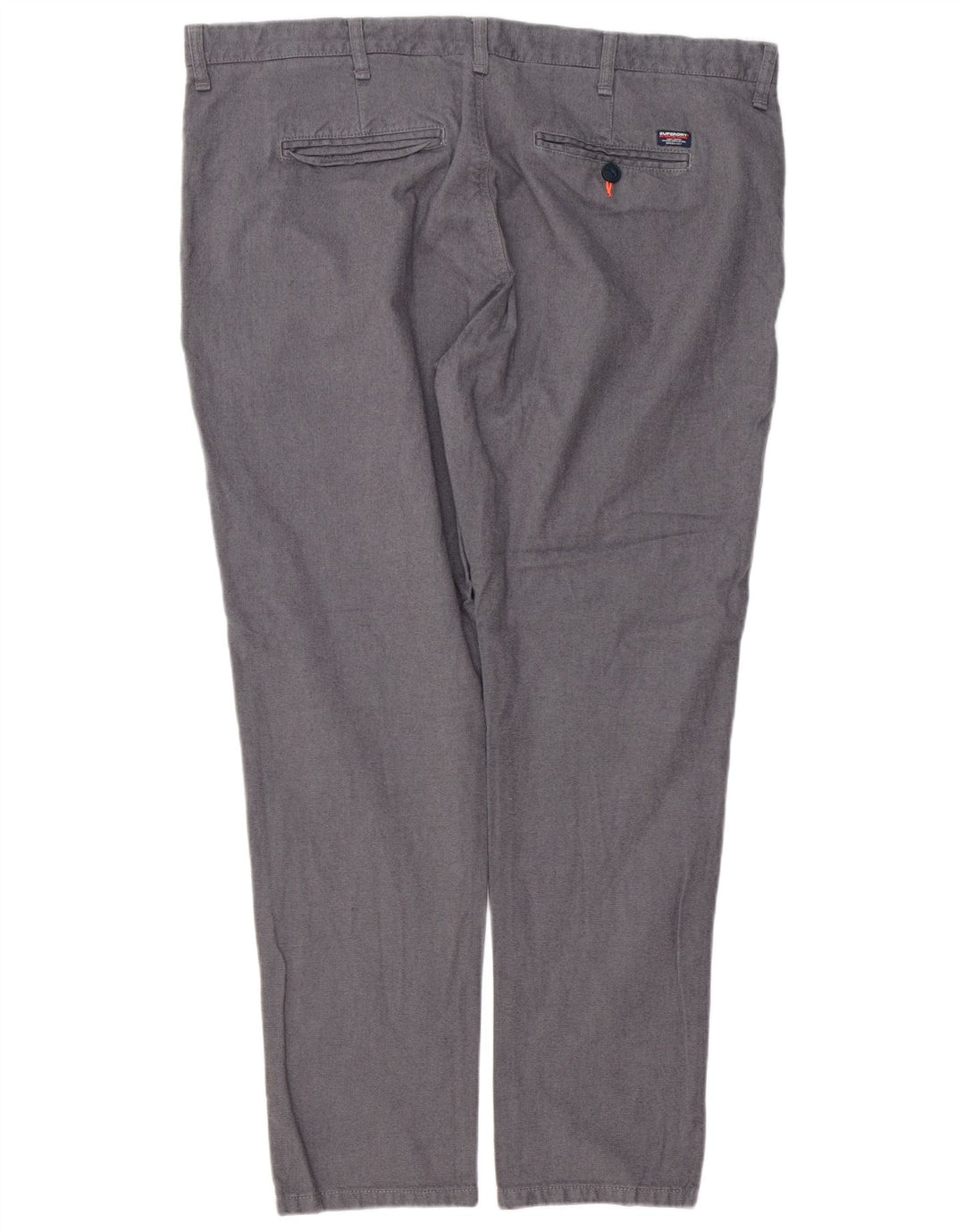Superdry Mens Slim Chino Trousers 3XL W46 L31 Grey Cotton