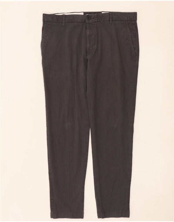ZARA Mens Slim Chino Trousers EU 44 Large W34 L29 Grey Cotton