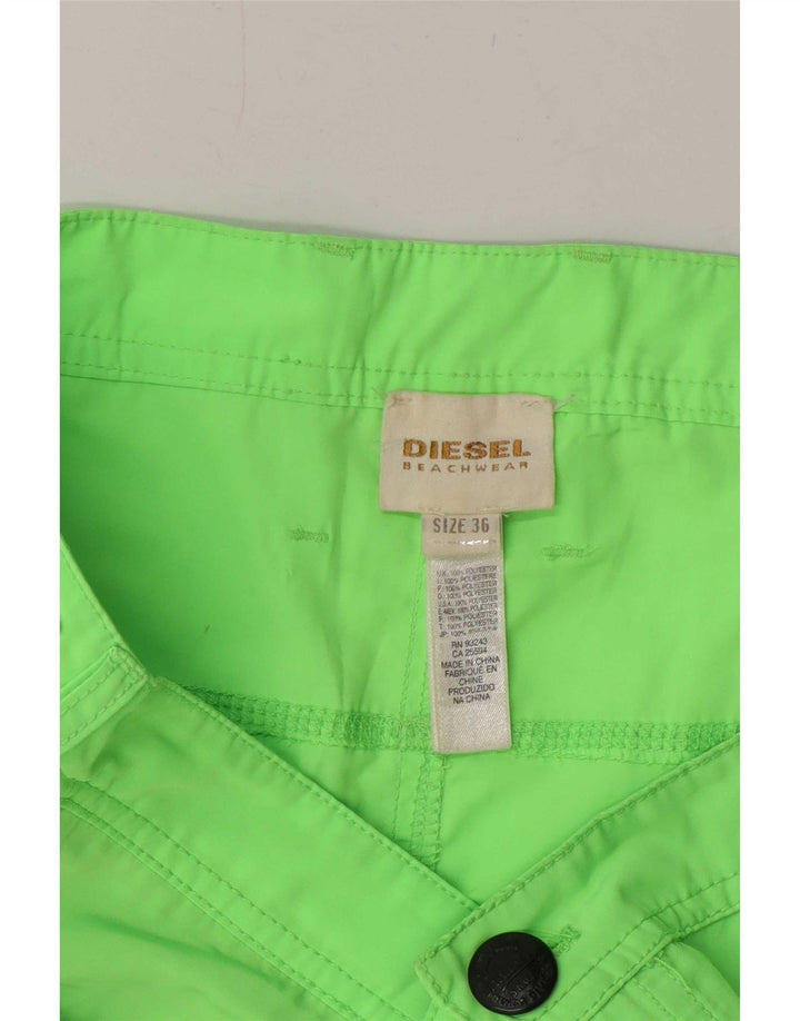 Diesel Mens Shorts Large W36 Green Polyester