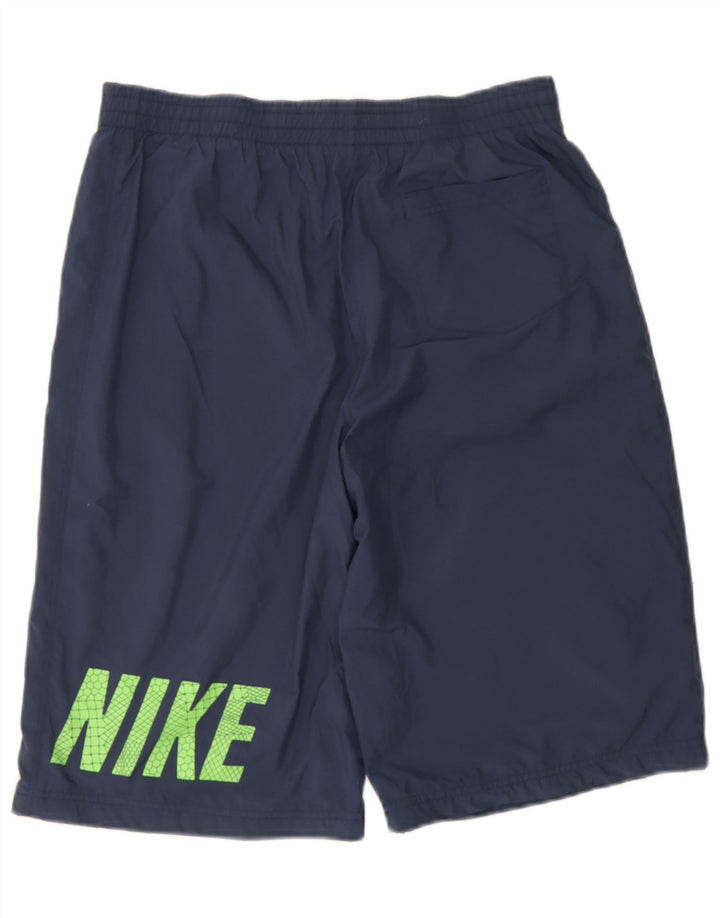 Nike Boys Graphic Sport Shorts 13-14 Years XL Navy Blue Polyester