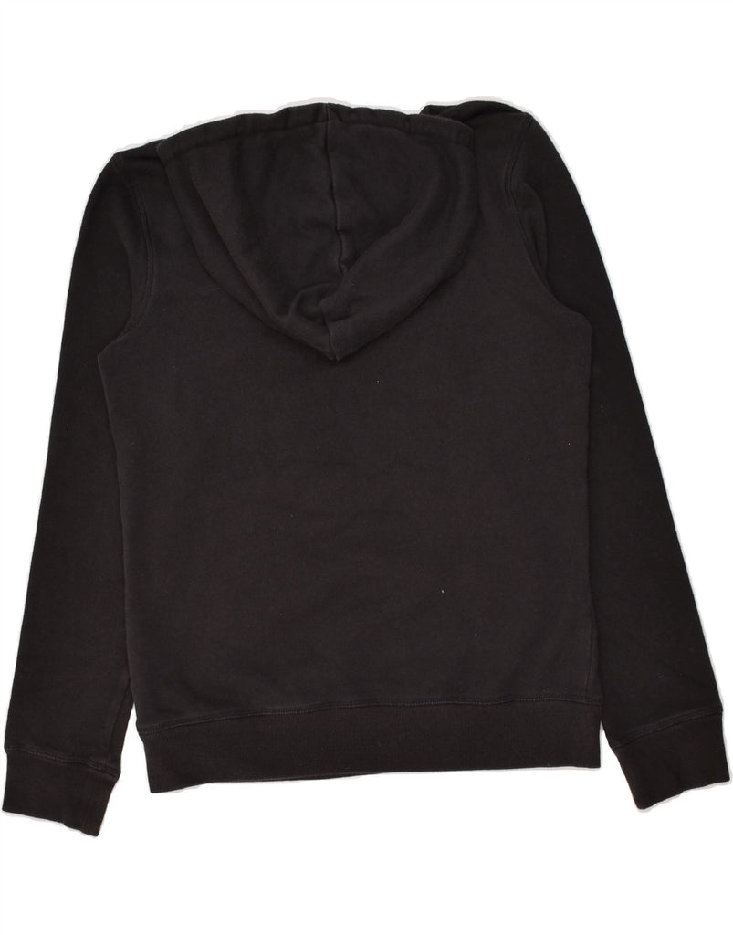 ADIDAS Womens Graphic Hoodie Jumper UK 12 Medium Black Cotton | Vintage Adidas | Thrift | Second-Hand Adidas | Used Clothing | Messina Hembry 