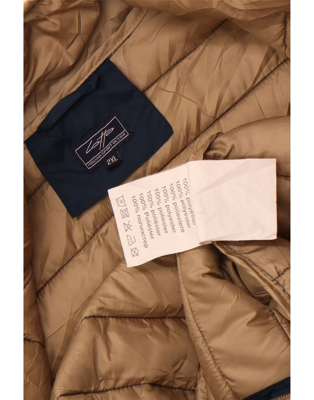 Lotto Womens Padded Jacket UK 20 2XL Navy Blue Polyester