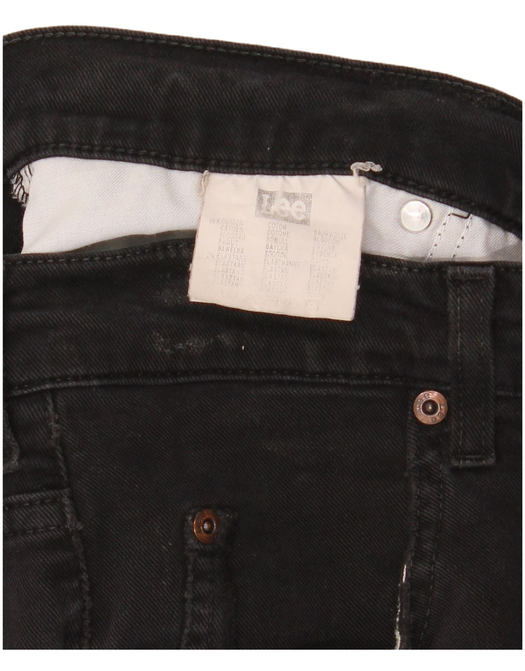Lee Mens Brooklyn Straight Jeans W34 L30 Black Cotton