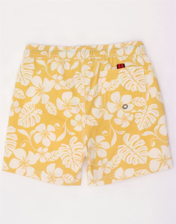 Bear Boys Swimming Shorts 9-10 Years Yellow Floral Nylon