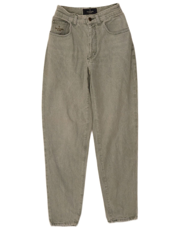 Trussardi Womens Tapered Jeans IT 44 Medium W37 L29 Green Cotton