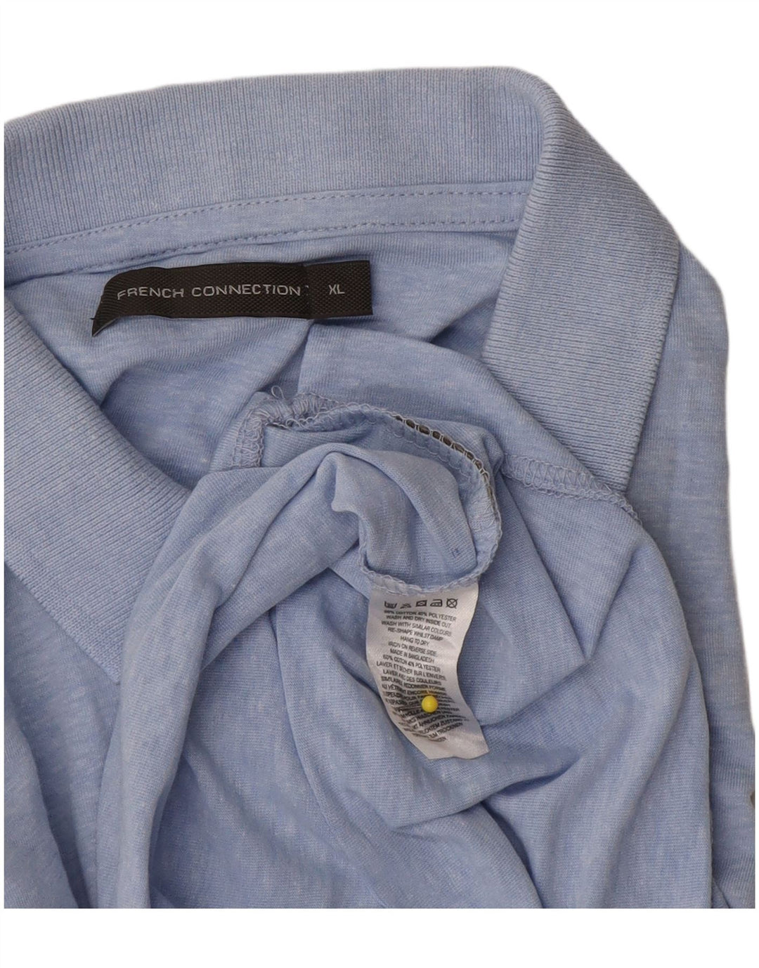 French Connection Mens Polo Shirt XL Blue Cotton