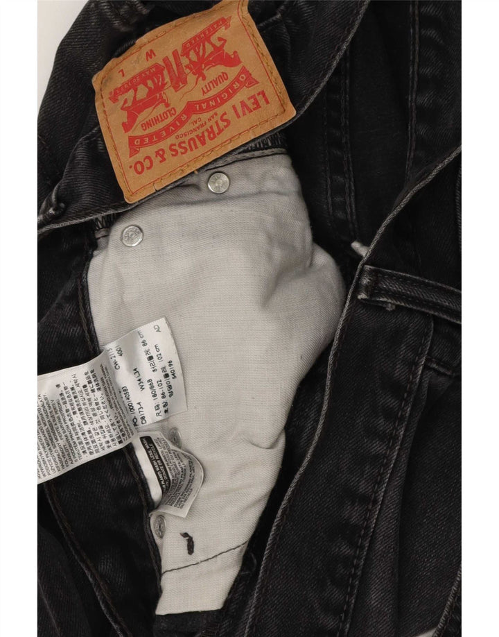 Levi's Mens Straight Jeans W34 L34 Black Cotton