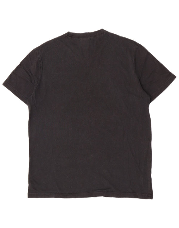 Champion Mens T-Shirt Top Small Black Colourblock Cotton