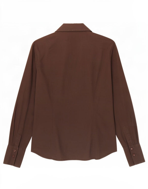 Benetton Womens Pullover Shirt UK 14 Medium Brown