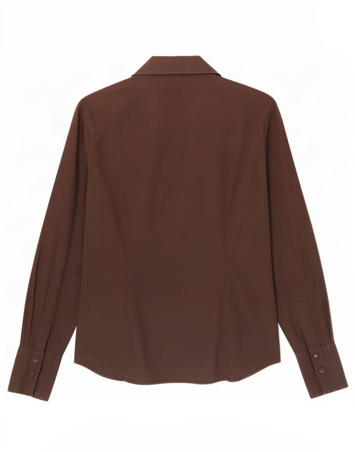 Benetton Womens Pullover Shirt UK 14 Medium Brown