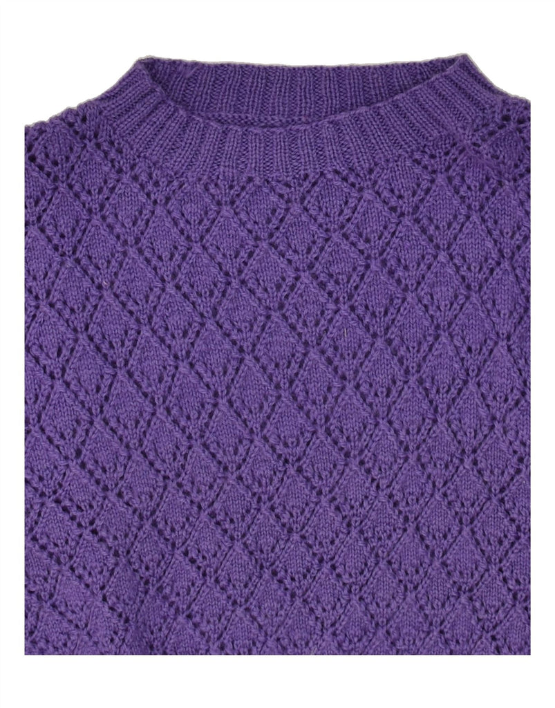 VINTAGE Womens Turtle Neck Jumper Sweater UK 16 Large Purple | Vintage Vintage | Thrift | Second-Hand Vintage | Used Clothing | Messina Hembry 