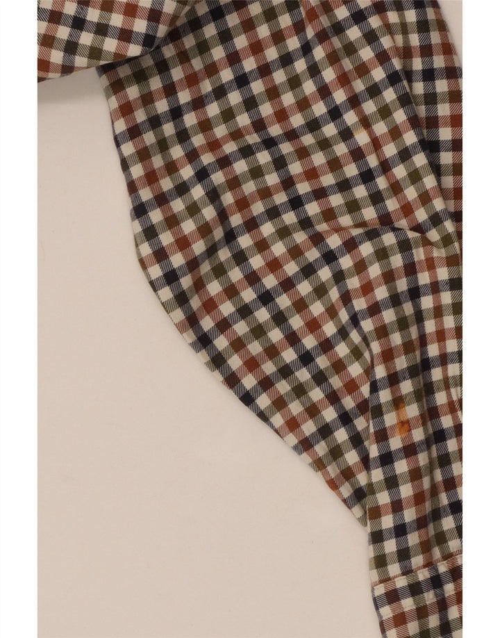 Massimo Dutti Mens Shirt Large Multicoloured Check Cotton
