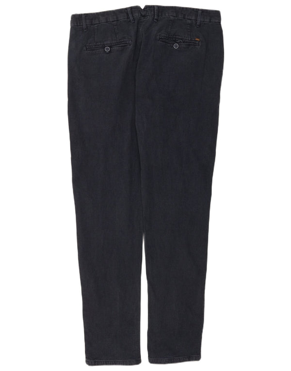 Liu Jo Mens Slim Chino Trousers IT 54 2XL W42 L32 Navy Blue Cotton