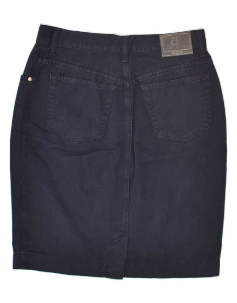 BELFE & BELFE Womens Denim Skirt IT 46 Large W30 Navy Blue Cotton | Vintage Belfe & Belfe | Thrift | Second-Hand Belfe & Belfe | Used Clothing | Messina Hembry 