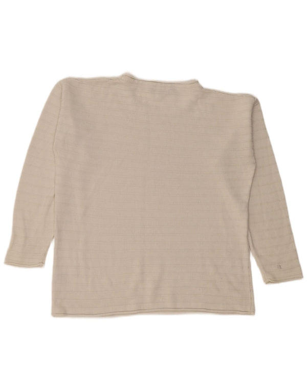 Crew Clothing Womens Boat Neck Jumper Sweater UK 16 Large White Striped