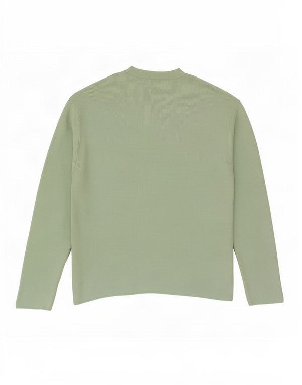 Marks & Spencer Womens V-Neck Jumper Sweater UK 14 Medium Green Viscose